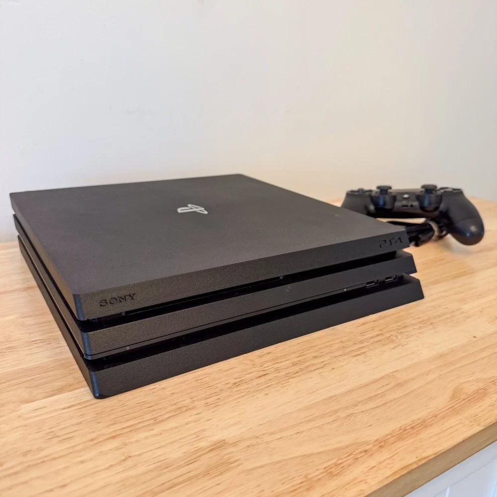 Sony PlayStation 4 PS4 Pro 1TB Console Jet Black with DualShock 4 Controller